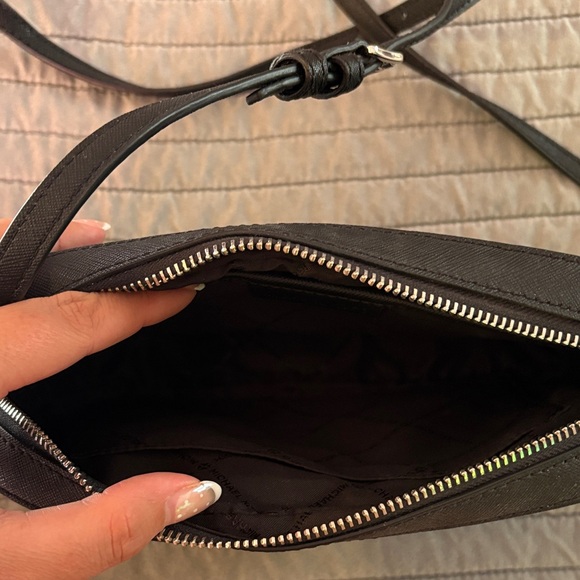 Michael Kors Black Crossbody with Silver Chain - Picture 3 of 3